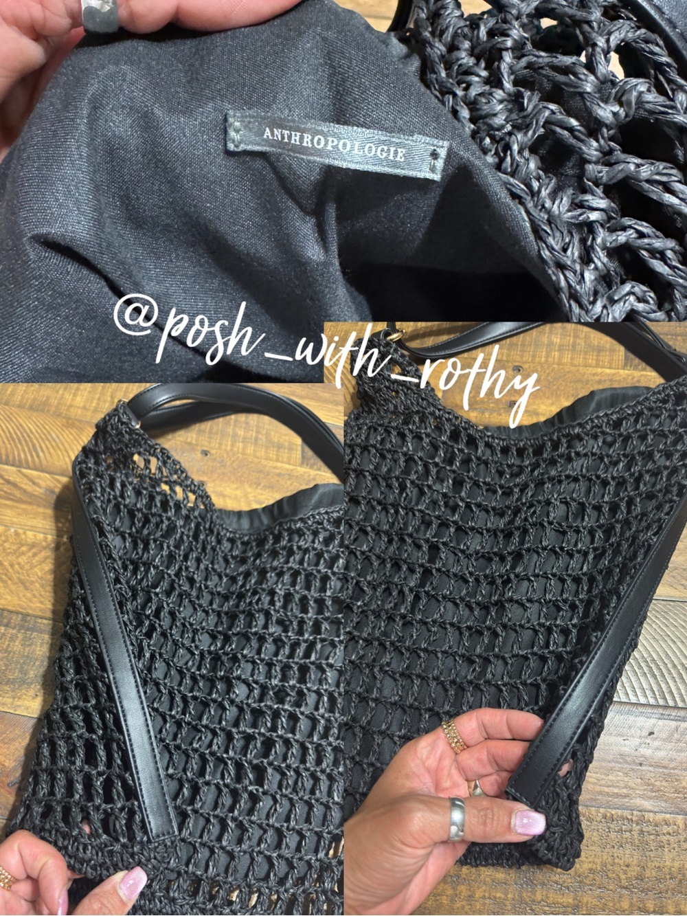 Anthropologie Mesh Raffia Shoulder Bag, NWT - Picture 4 of 7
